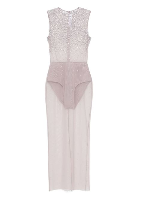 Lavender grey crystal-embellished maxi dress Alex perry - women ALEX PERRY | D1399GRY